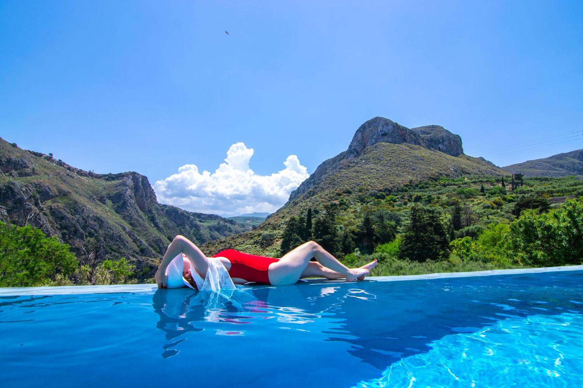 Heated Private 50sqm Pool, Jacuzzi, Spa - Ozone&Salt - Villa Rokka Kíssamos Esterno foto